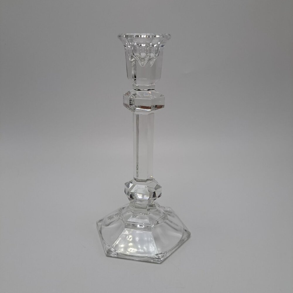 Godinger Glass Candlestick Holder Elegant Home Decor Collectible
